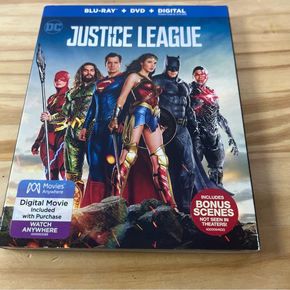 *2/$10* Justice League Blu-ray + DVD - sealed